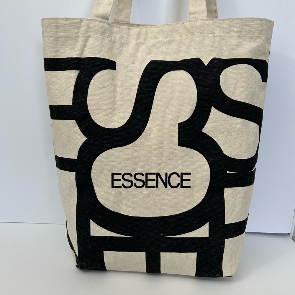 Essence Magazine Cream and Black Canvas Tote Bag